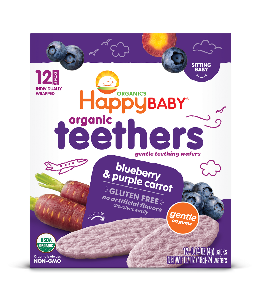 Happy Baby Blueberry & Purple Carrot Teethers