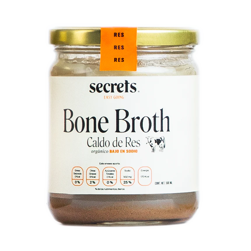 Secrets Bone Broth Res Bajo en Sodio