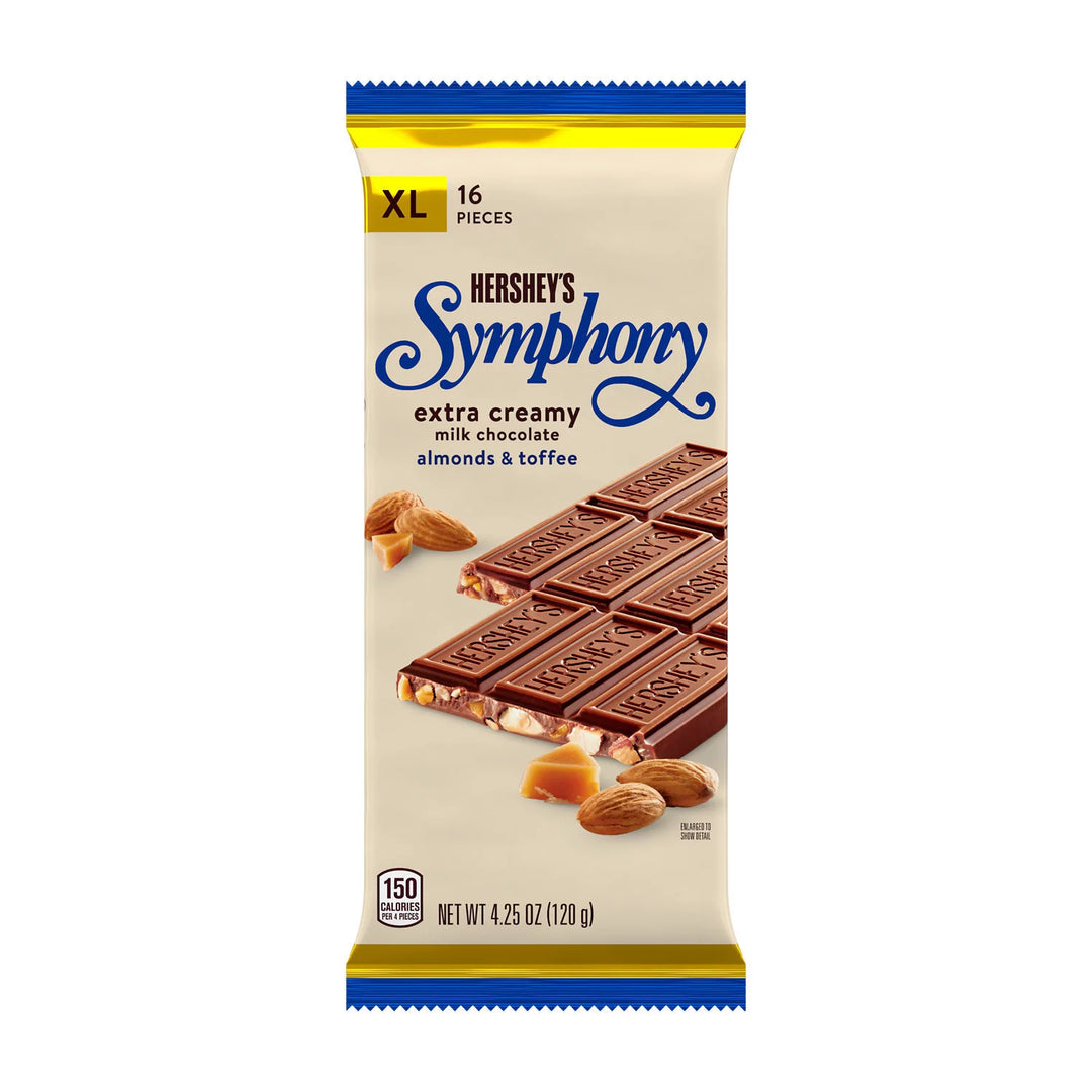 Hershey's Symphony Milk Chocolate Almonds & Toffee 120 gr.
