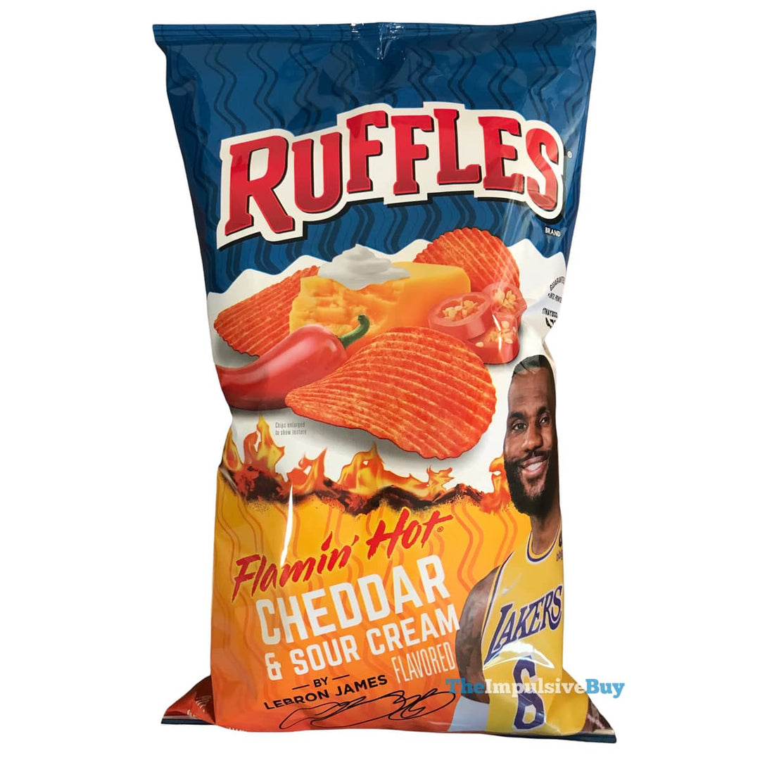 Ruffles Flamin' Hot Potato Chips sabor a Cheddar y Sour Cream