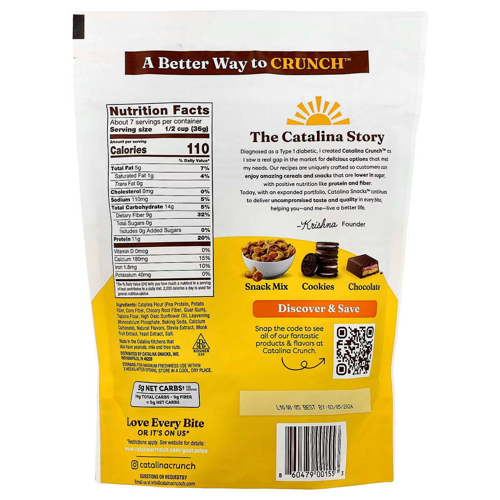 Catalina Crunch Cereal Honey Graham Sin Gluten Keto Friendly 255 g.