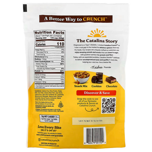 Catalina Crunch Cereal Cinnamon Toast Sin Gluten Keto Friendly 255 gr.