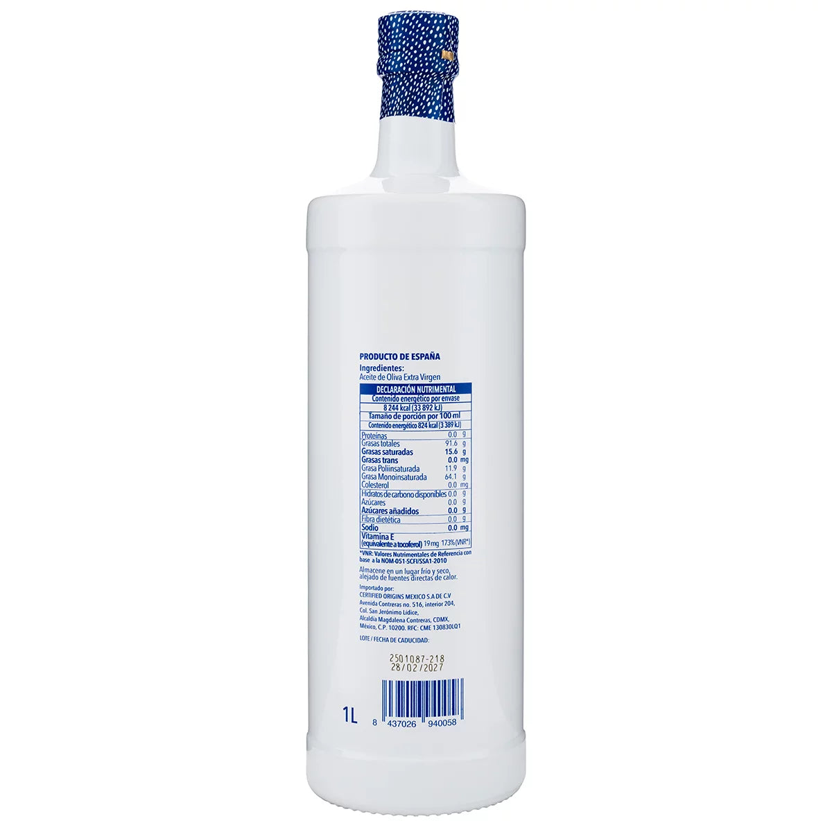 La Bien Planta Aceite de Oliva Extra Virgen Arbequina 100% Español Premium 1 Litro - Mr Sabor
