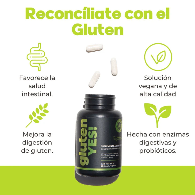 Gluten YES! Suplemento Natural para Digerir Gluten 30 cápsulas