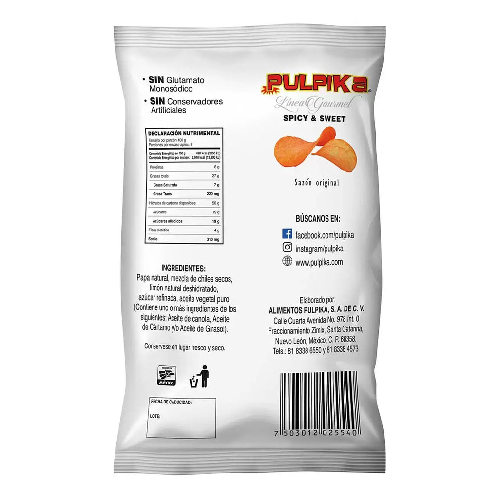 Pulpika Papas Sazón Natural Picante y Dulce 600 g - Mr Sabor