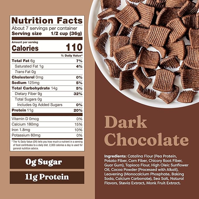 Catalina Crunch Cereal Dark Chocolate Sin Gluten Keto Friendly 255 g.