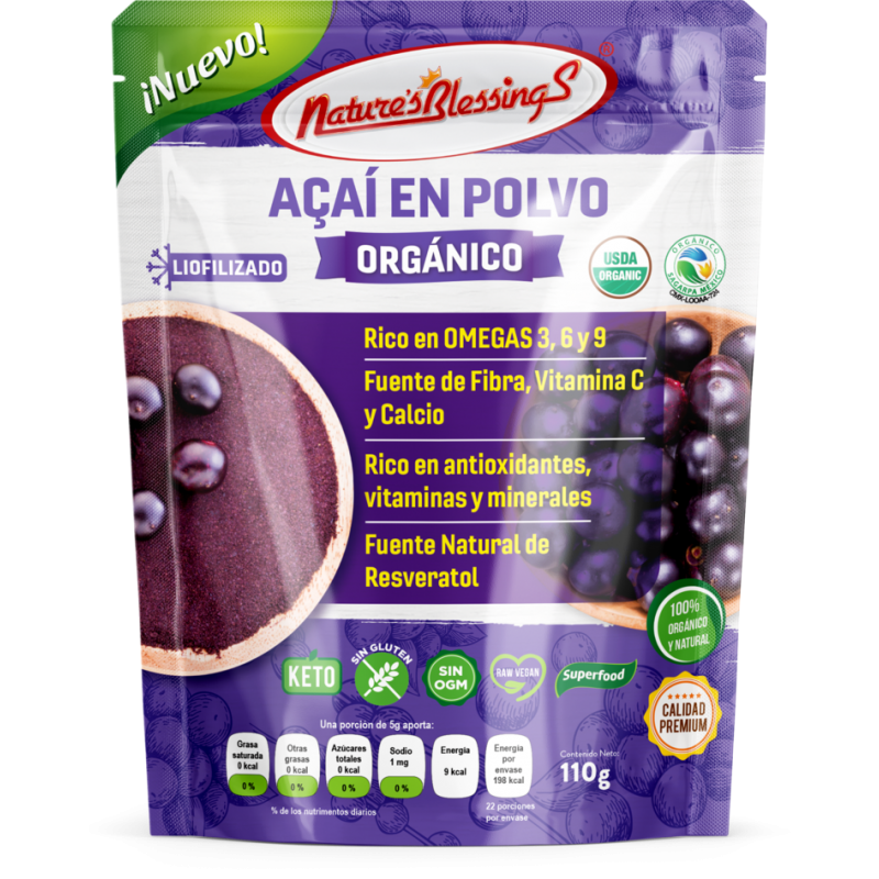 Acai en Polvo Orgánico Liofilizado 110 g