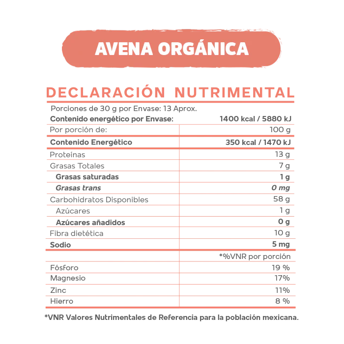 Okko Avena Orgánica Sin Gluten 400 g