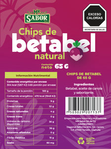 Chips de Betabel Deshidratado Natural