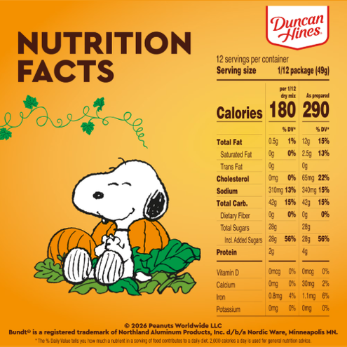 Duncan Hines Mix para Pastel Sabor Calabaza 582.02 g