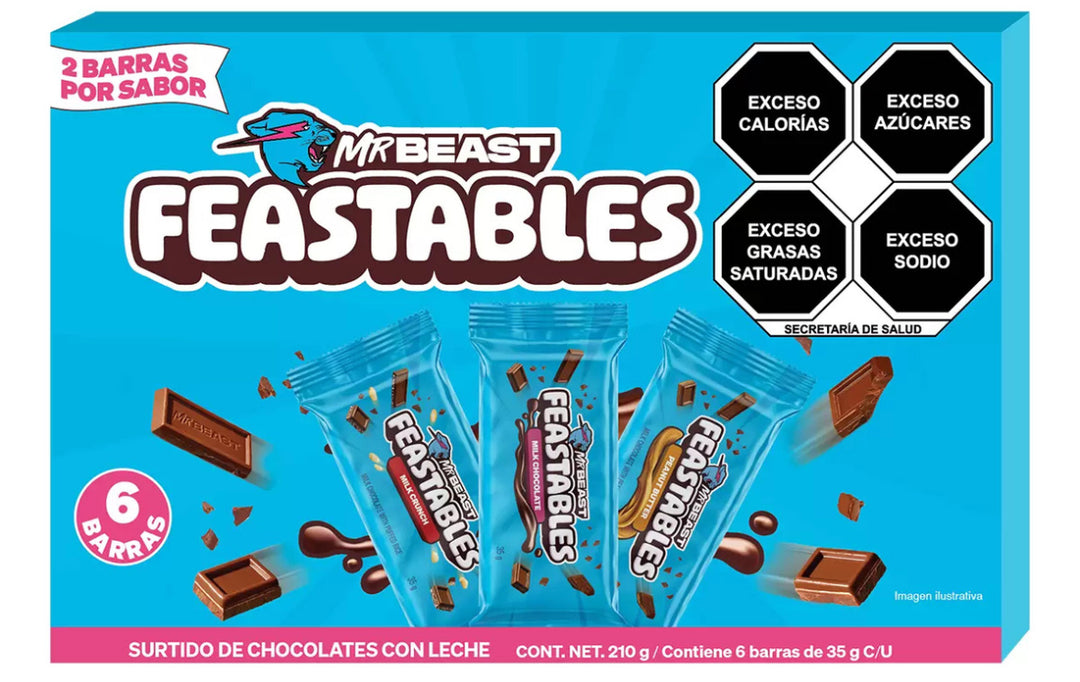 Feastables Mr Beast Milk Chocolate Bar Sampler Variety Pack