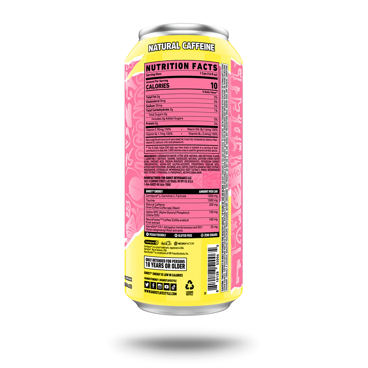 Ghost Energy Bebida Energética Sour Pink Lemonade