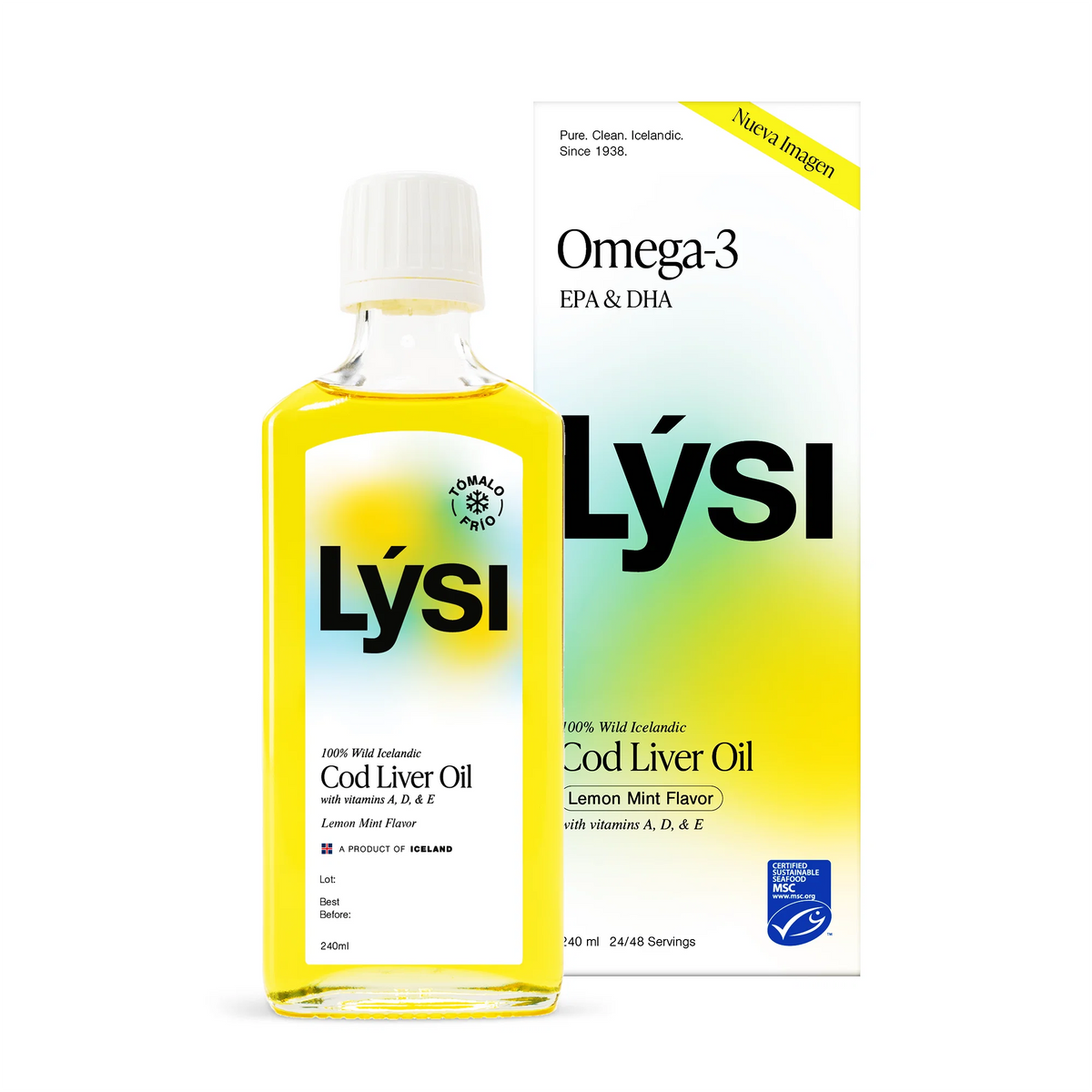 Lýsi Aceite de Hígado de Bacalao sabor Limón-Menta 240 ml