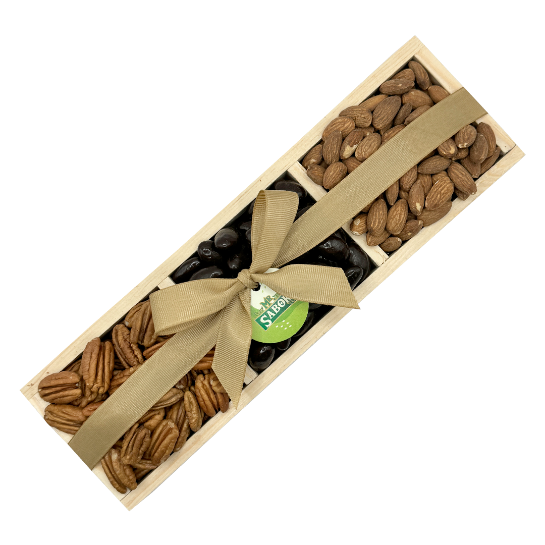 Regalo 3 Divisiones Nuez y Almendras con Chocolate sin Azúcar