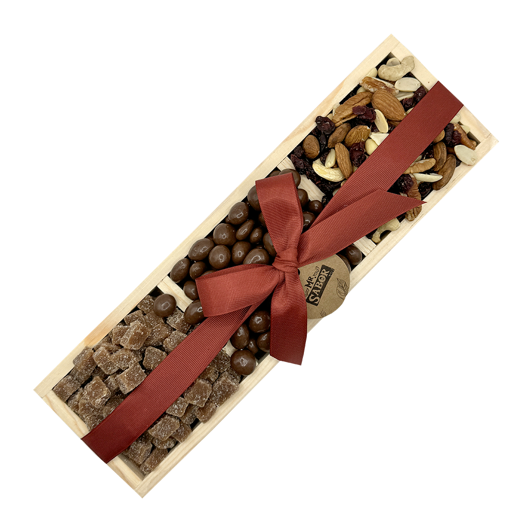 Regalo 3 divisiones Pasa con Chocolate, Arándano Mix y Ate Azucarado