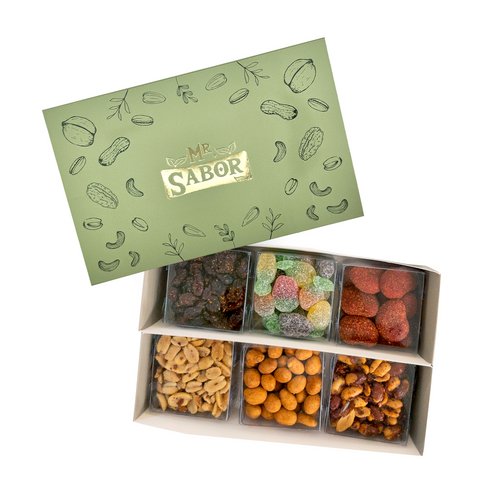 Caja Regalo Chica Mix de Frutos Secos y Gomitas - Mr Sabor