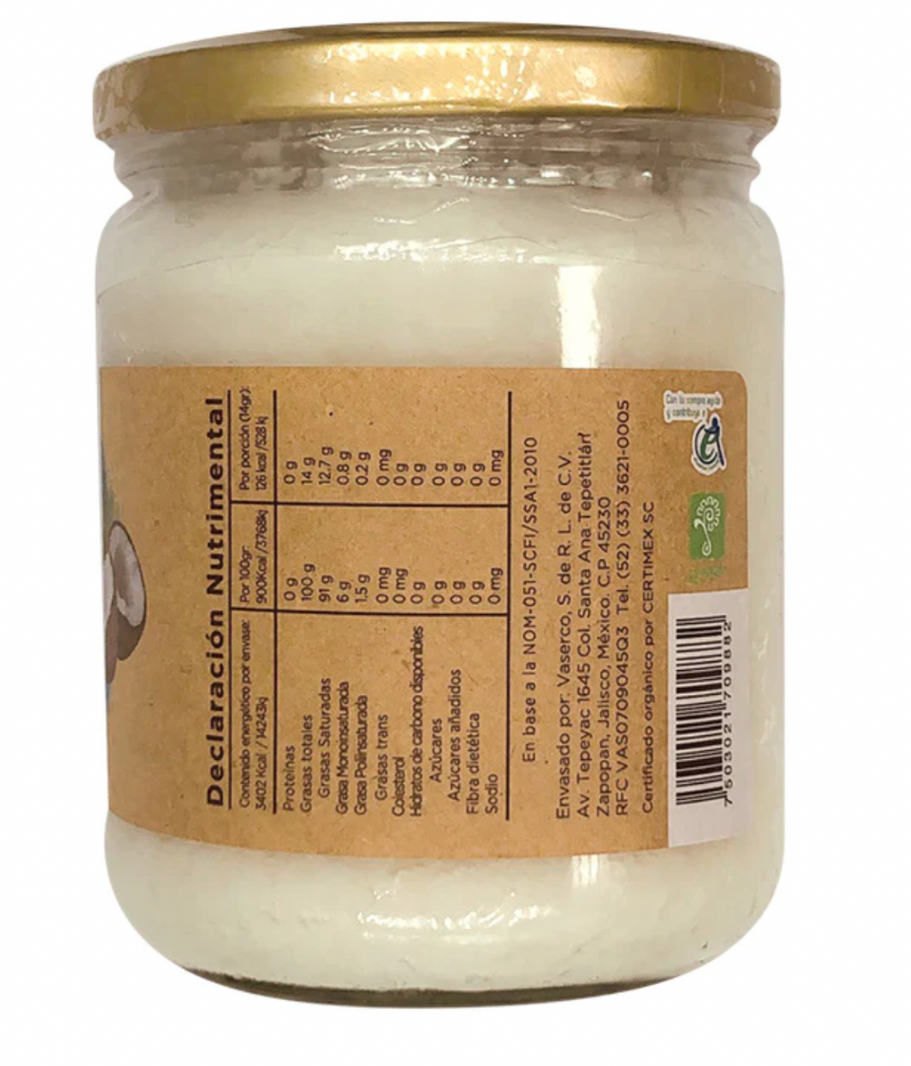Aceite de Coco Extra Virgen Orgánico No OGM - Mr Sabor