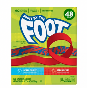 Fruit by the Foot Rollos de Caramelo Suave Sabor Fresa y Moras 48 pzas