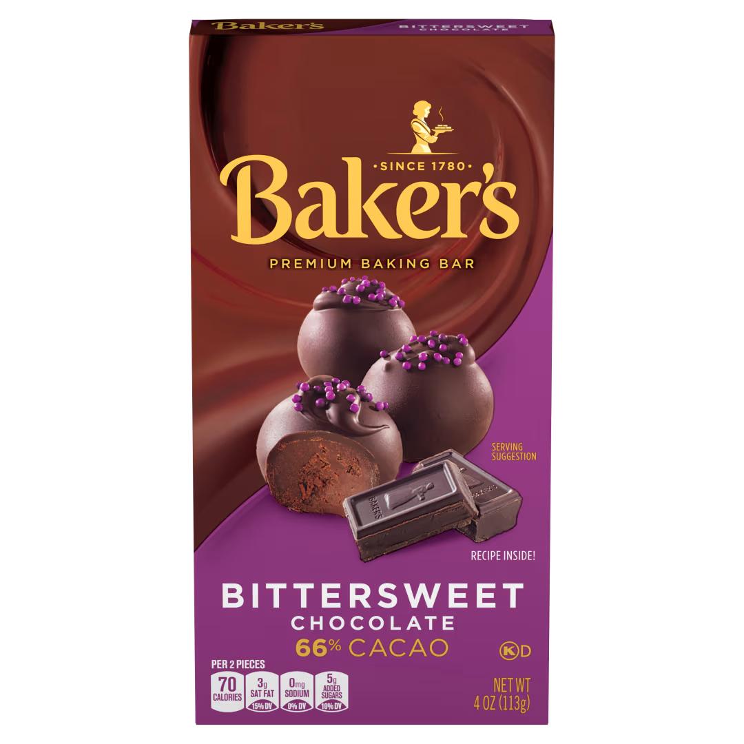Baker's Barra de Chocolate Semi Amargo 66% Cacao 113 g