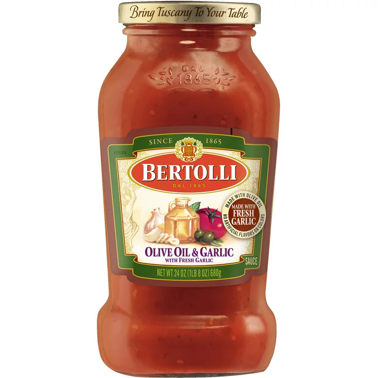 Bertolli Salsa para Pasta con Aceite de Oliva y Ajo