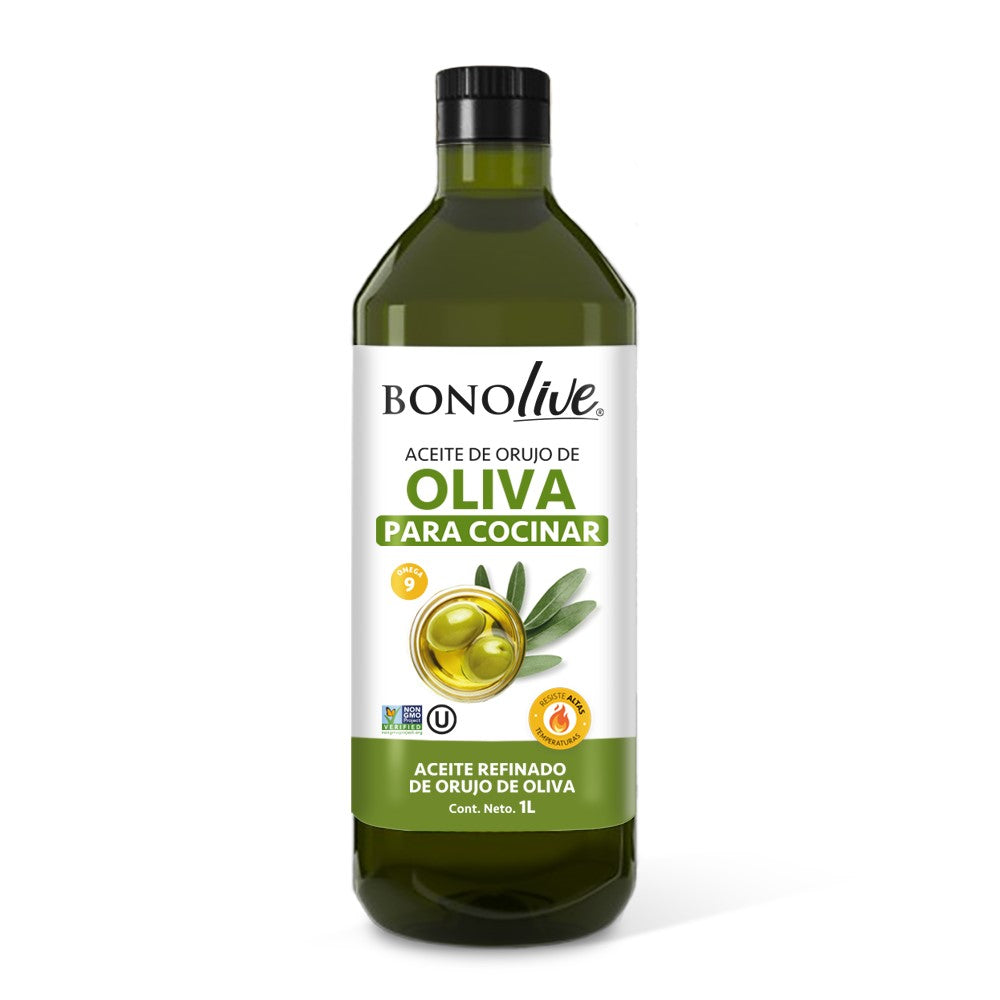 Bonolive Aceite de Orujo de Oliva para Cocinar 1 Litro. - Mr Sabor