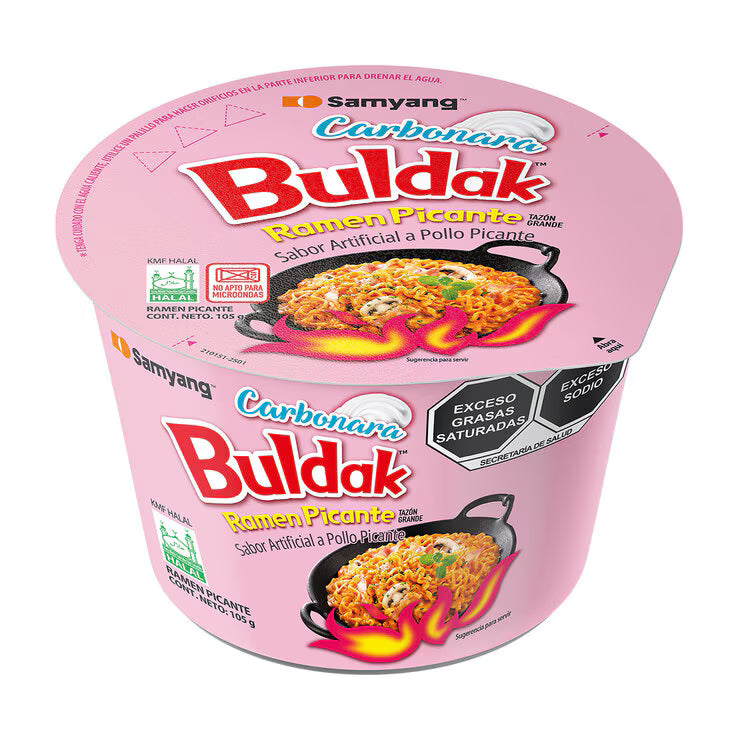 Buldak Carbonara Ramen Picante 105 g - Mr Sabor