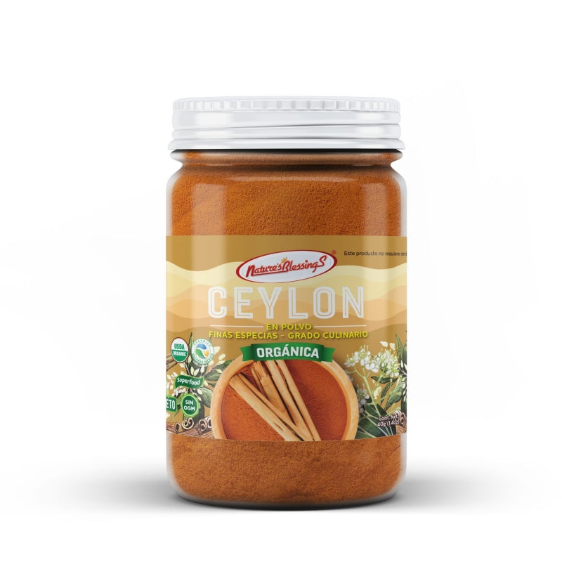 Nature's Blessings Ceylon en Polvo Canela Orgánica 50 g