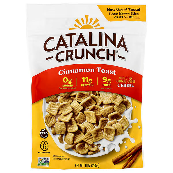 Catalina Crunch Cereal Cinnamon Toast Sin Gluten Keto Friendly 255 gr.