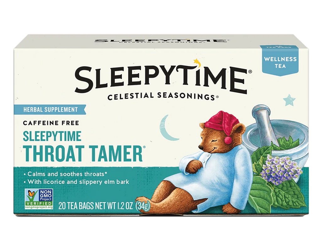 Sleepytime Celestial Seasonings Throat Tamer Té para Garganta Sin cafeína, 20 bolsitas de té, 34 g