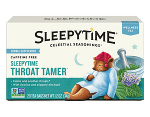 Sleepytime Celestial Seasonings Throat Tamer Té para Garganta Sin cafeína, 20 bolsitas de té, 34 g