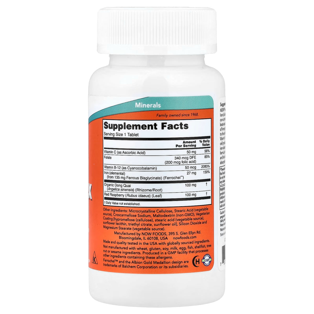NOW Foods Complejo de Hierro 100 tabletas