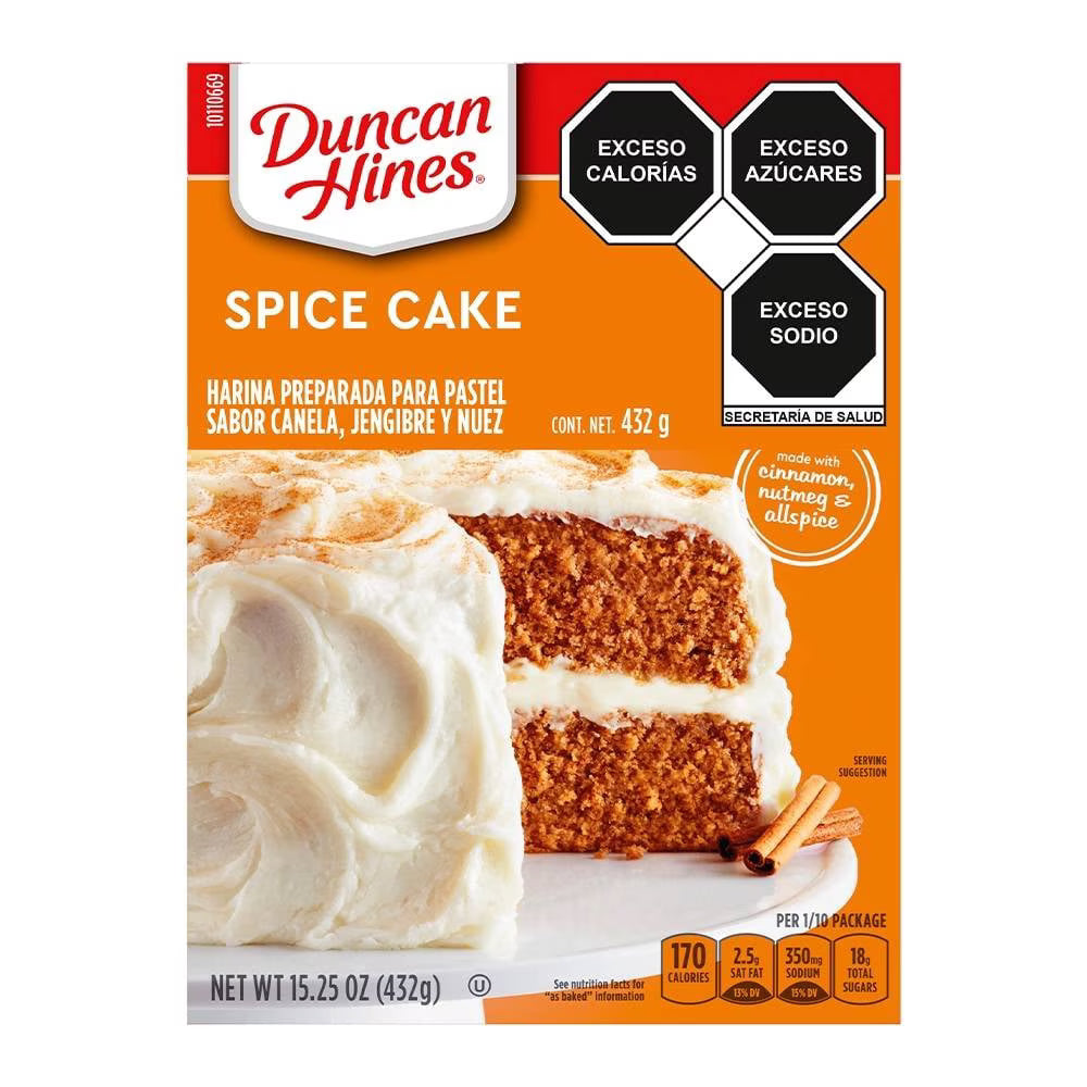 Duncan Hines Spice Cake Mezcla para Pastel de Especias 432 g