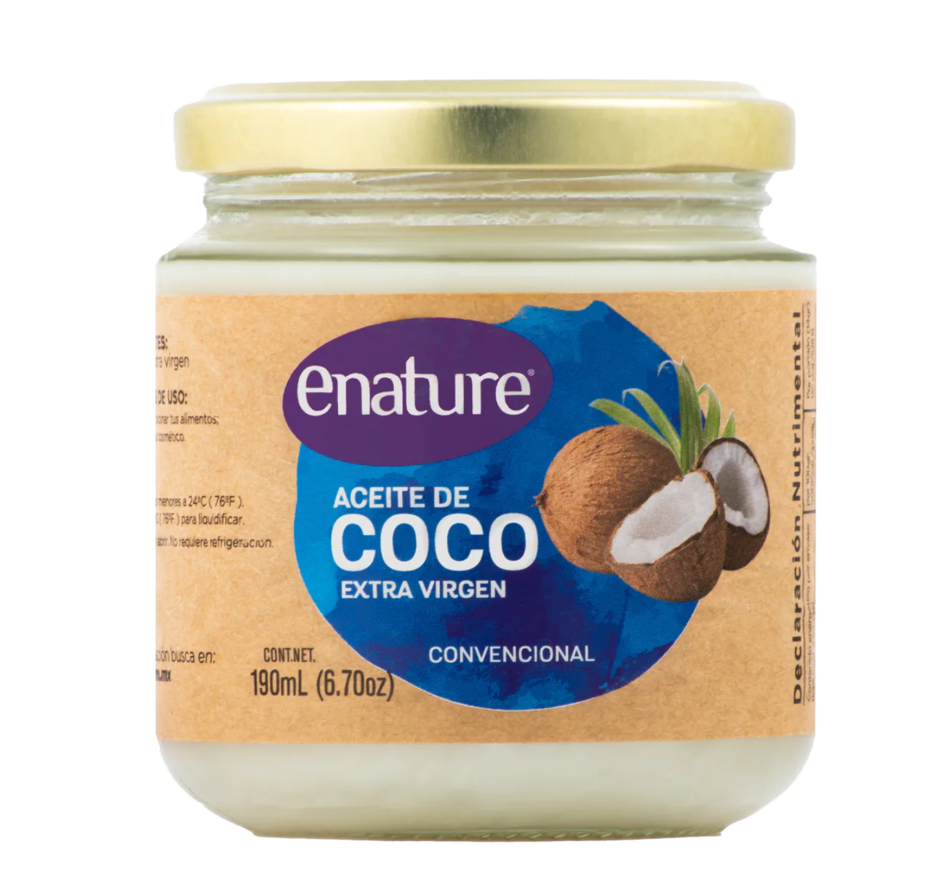 Enature Aceite de Coco Extra Virgen Convencional - Mr Sabor