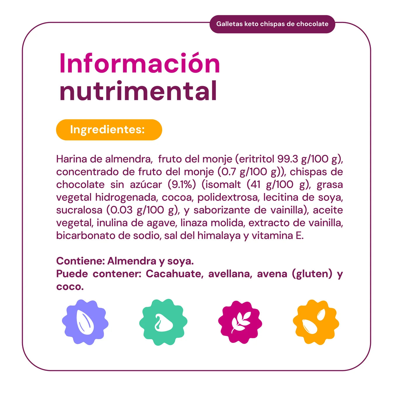 Morama Galletas Keto de Chispas de Chocolate 192 g