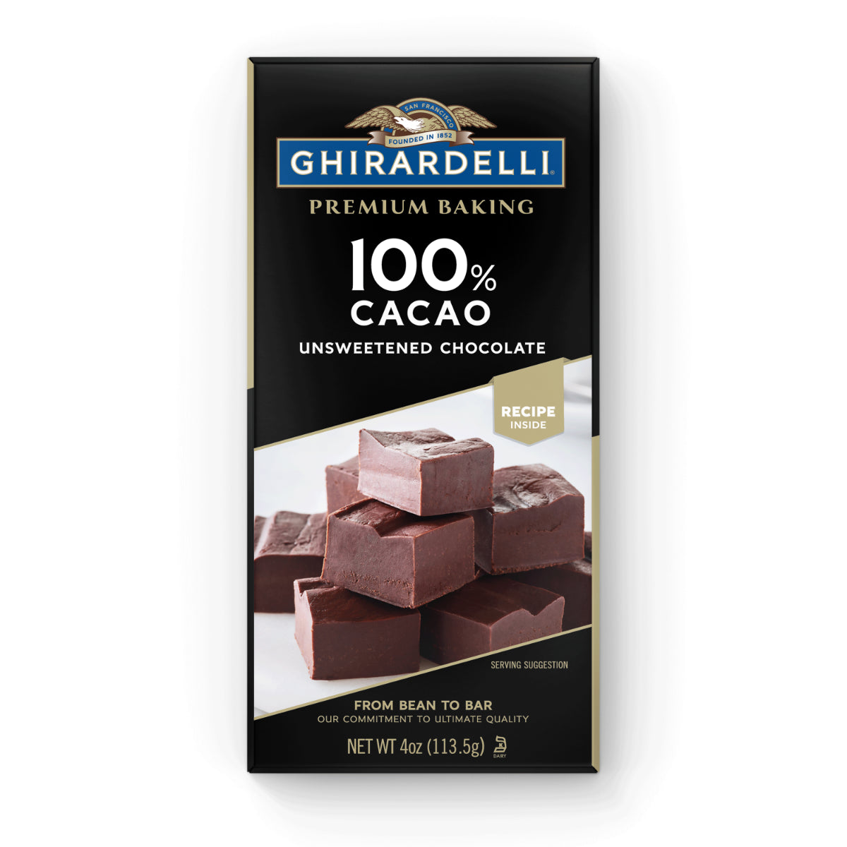 Ghirardelli Barra 100% Cacao Sin Azúcar 113.5 g