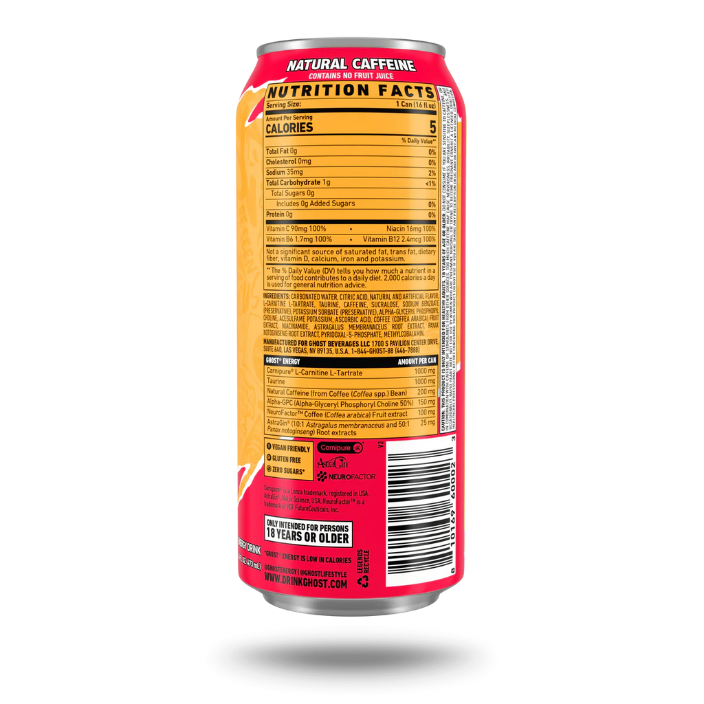 Ghost Energy Bebida Energética Strawbango