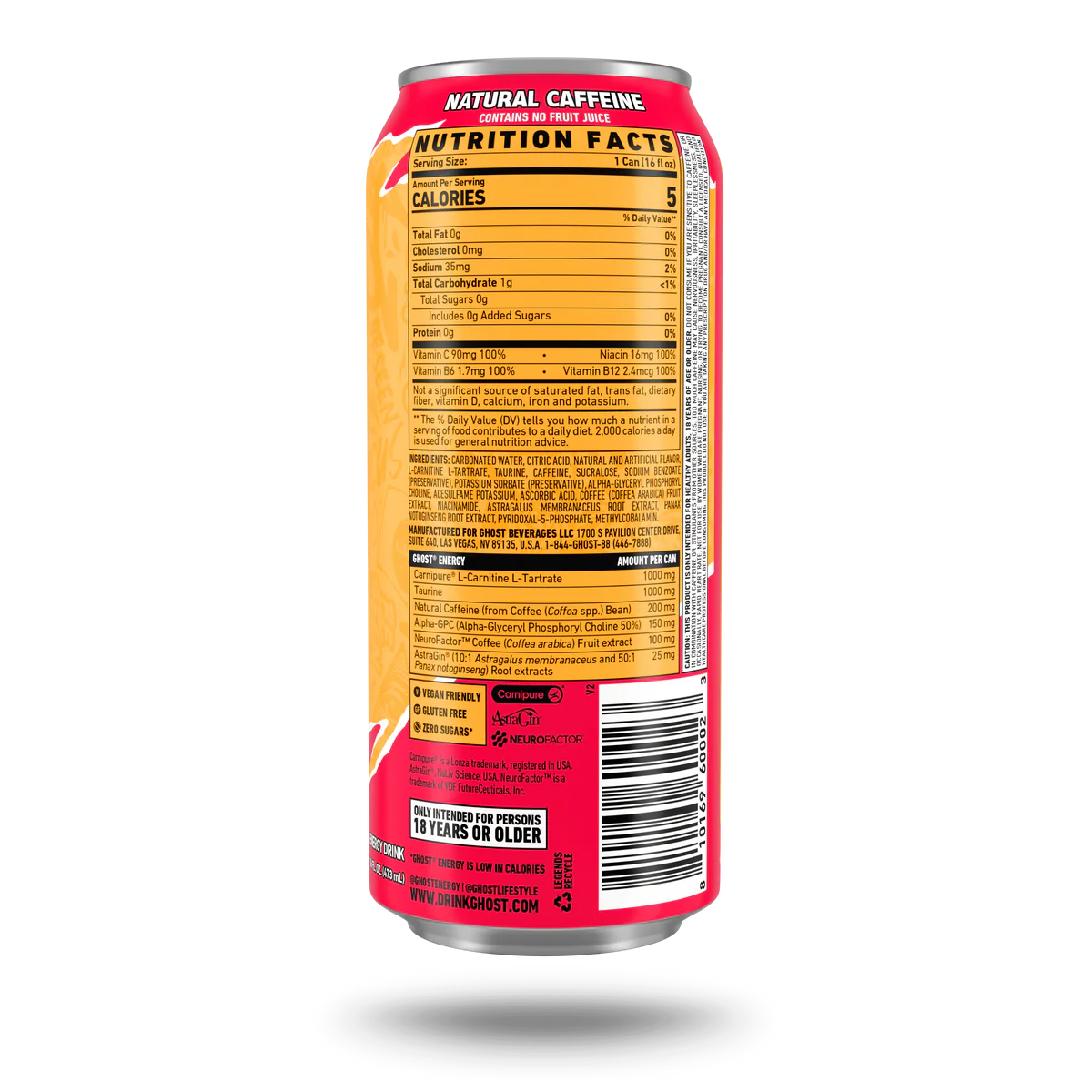 Ghost Energy Bebida Energética Strawbango