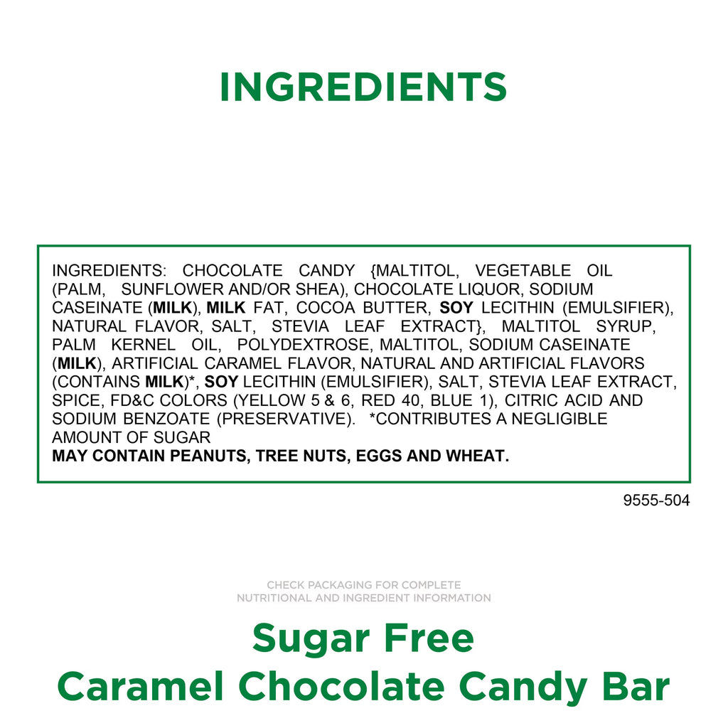 Russell Stover Chocolate Relleno de Caramelo Sin Azúcar Barra de 85 g