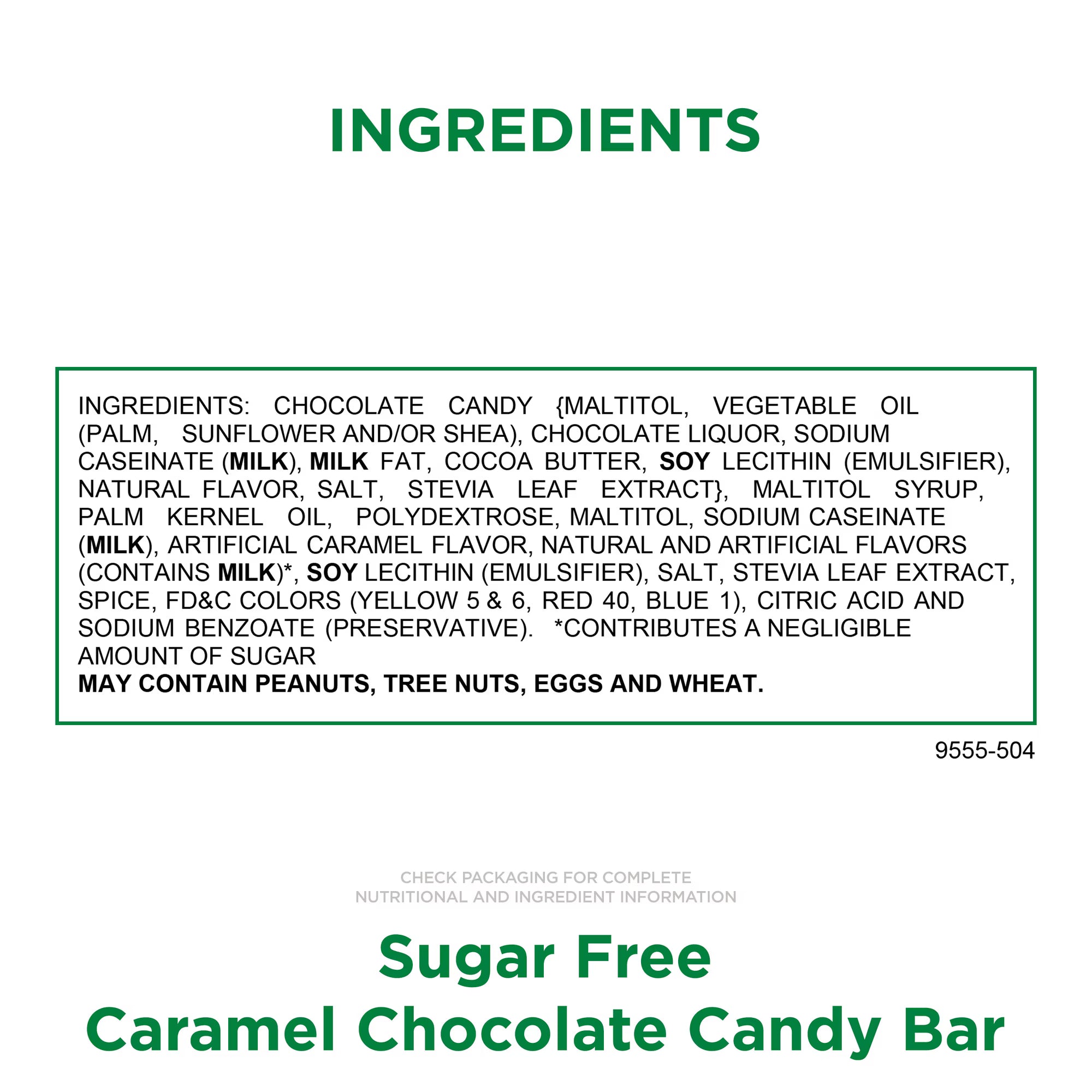 Russell Stover Chocolate Relleno de Caramelo Sin Azúcar Barra de 85 g