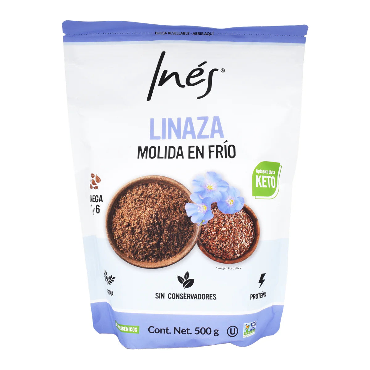 Linaza Molida en Frío 500 gr.
