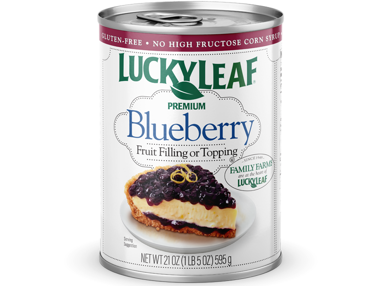 Lucky Leaf Blueberry Premium Relleno/Topping para Pay Mora Azul