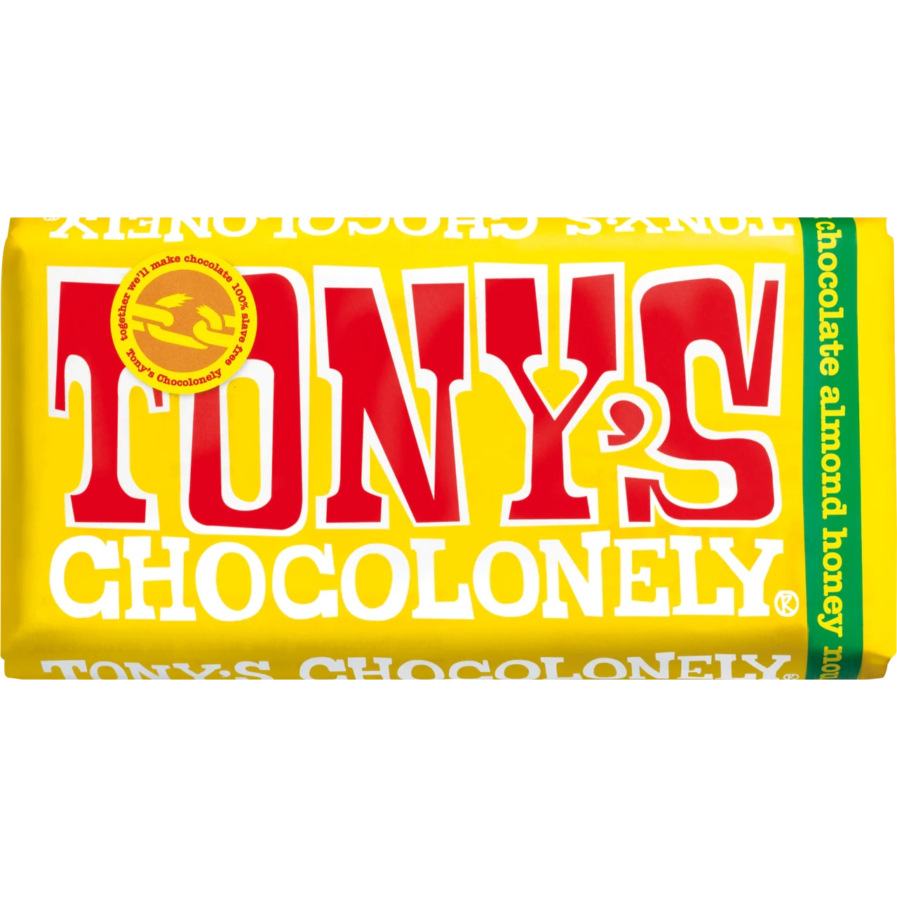 Tony's Chocolonely Turrón de Chocolate con Leche Miel y Almendra