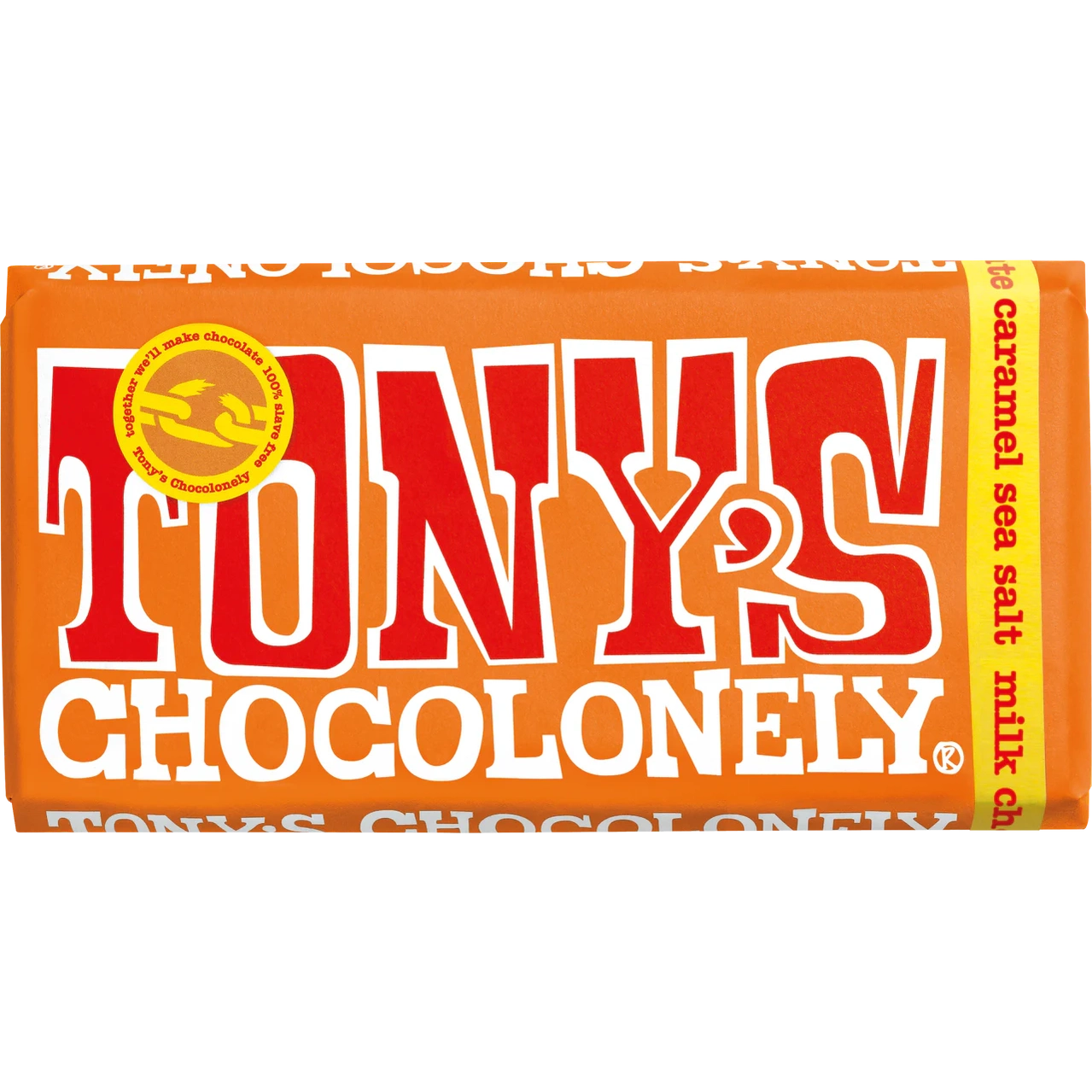 Tony's Chocolonely Chocolate con Leche Relleno de Caramelo y Sal de Mar