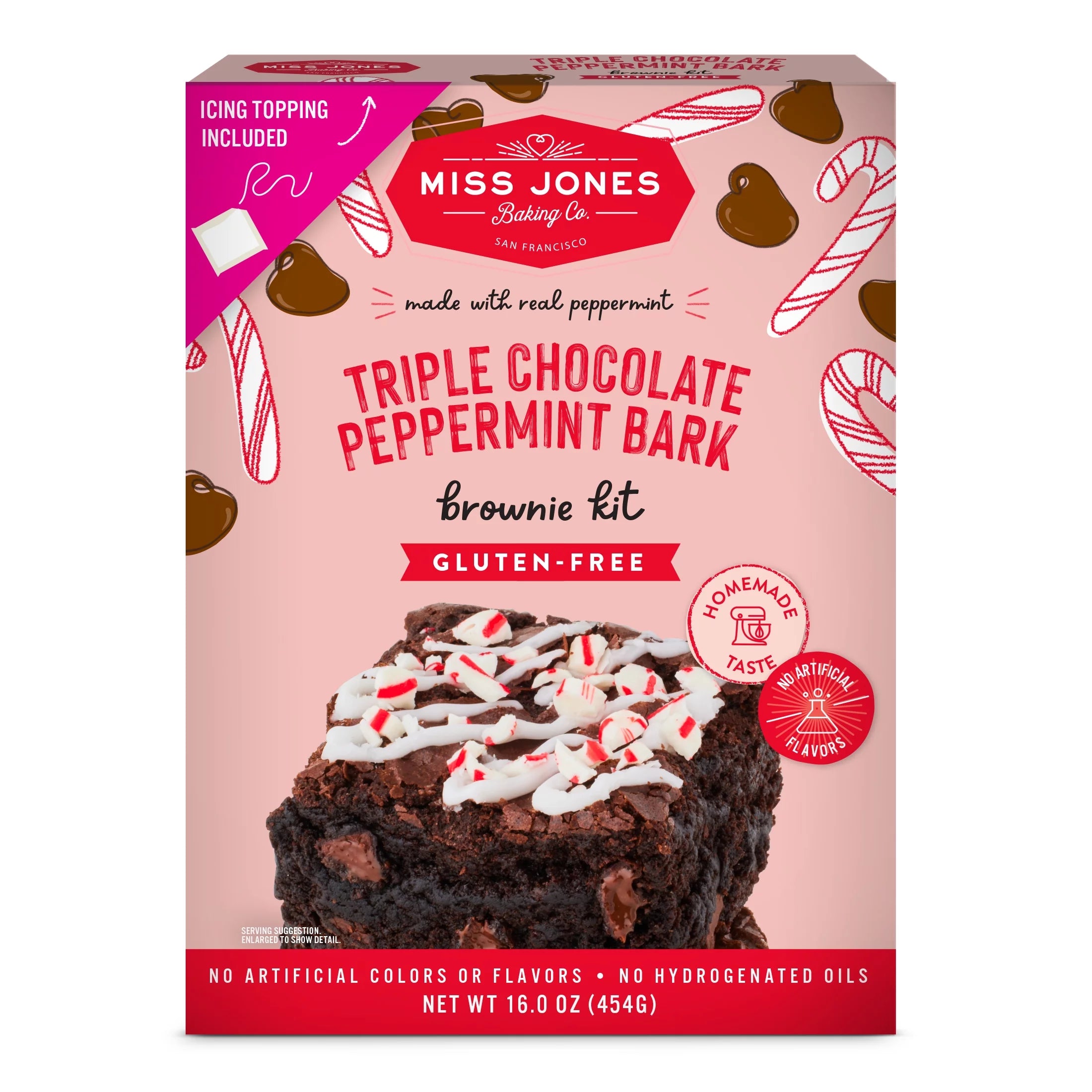 Miss Jones Triple Chocolate Peppermint Bark Brownie Kit - Mr Sabor