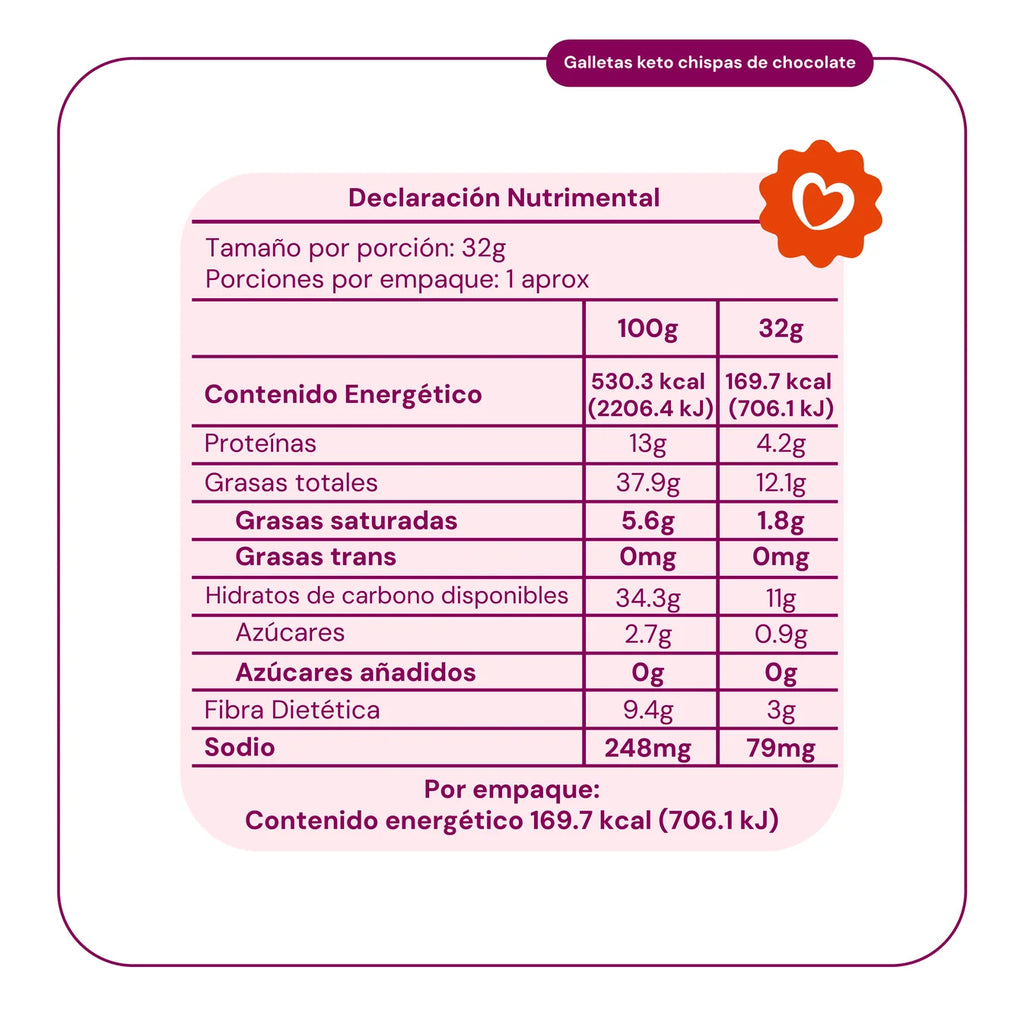 Morama Galletas Keto de Chispas de Chocolate 192 g