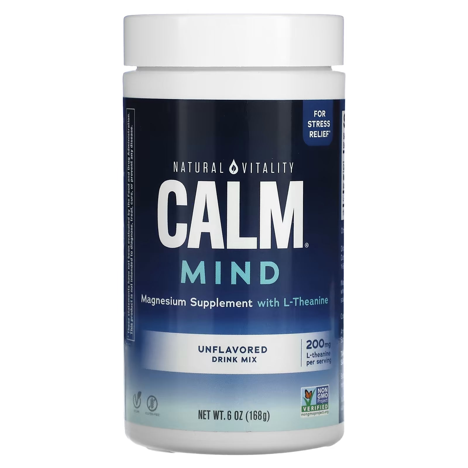 Natural Vitality Calm Mind Mezcla de Magnesio Sin Sabor 168 g