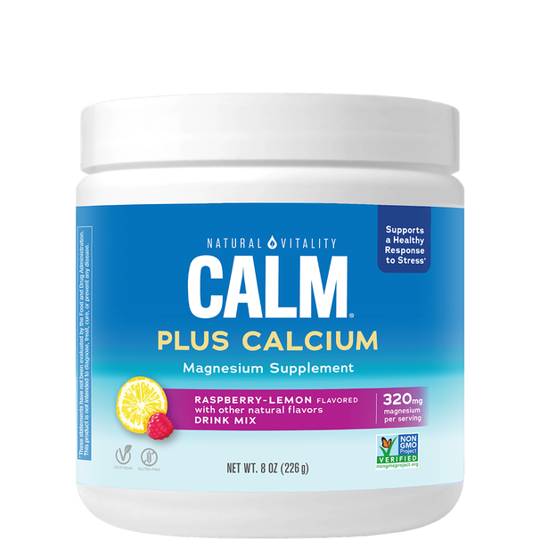 Natural Vitality Calm + Calcio Sabor Frambuesa Limon 226 g - Mr Sabor