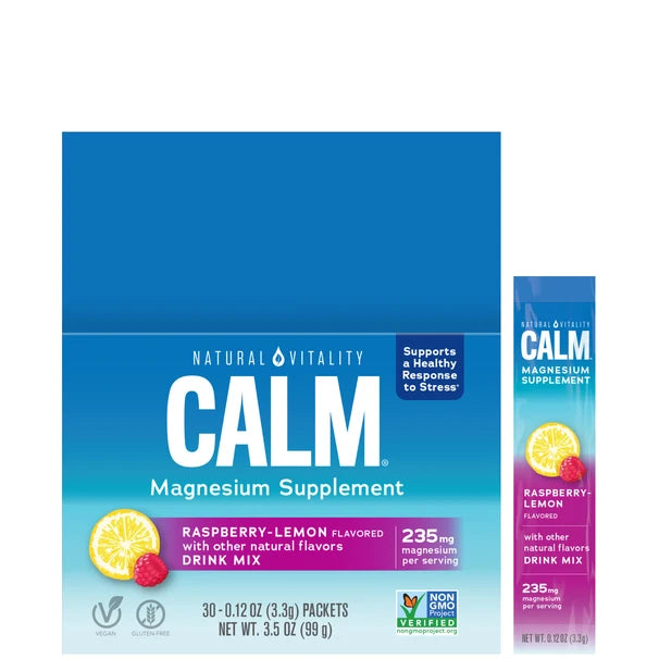 Natural Vitality Calm Magnesio Sabor Frambuesa Limon