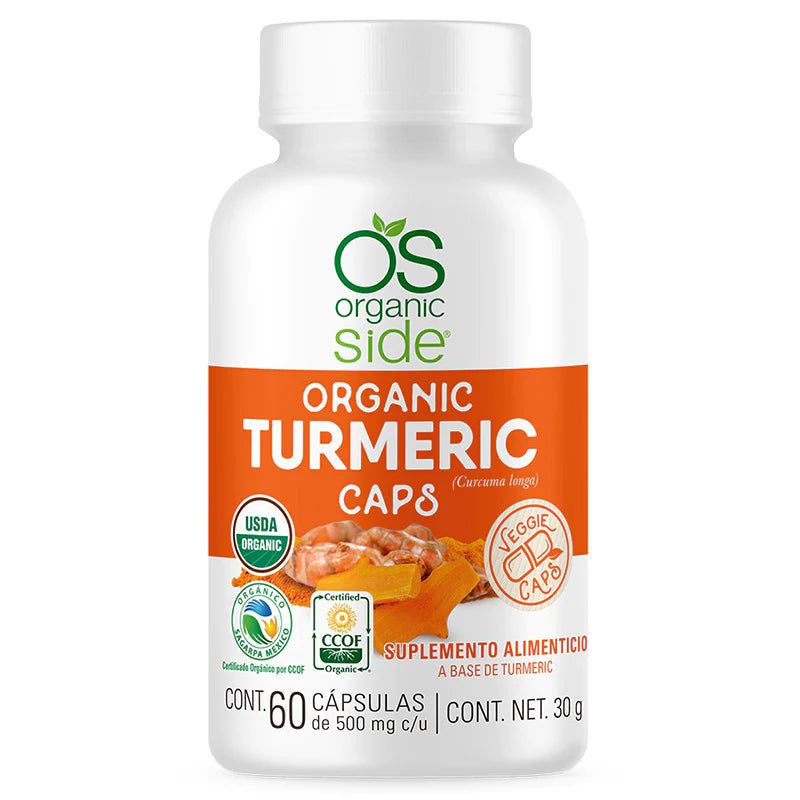 Organic Side Cápsulas de Cúrcuma