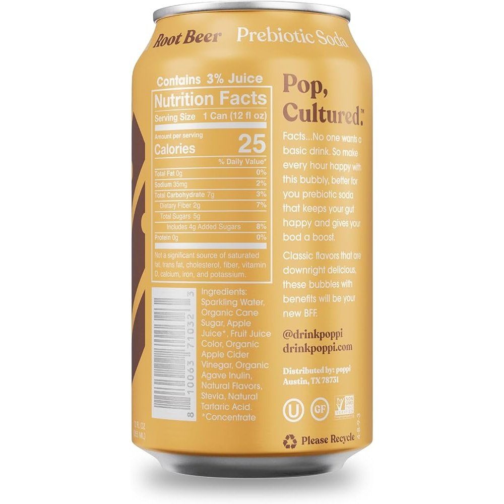 Poppi Refresco Sabor Raiz Cerveza con Prebioticos